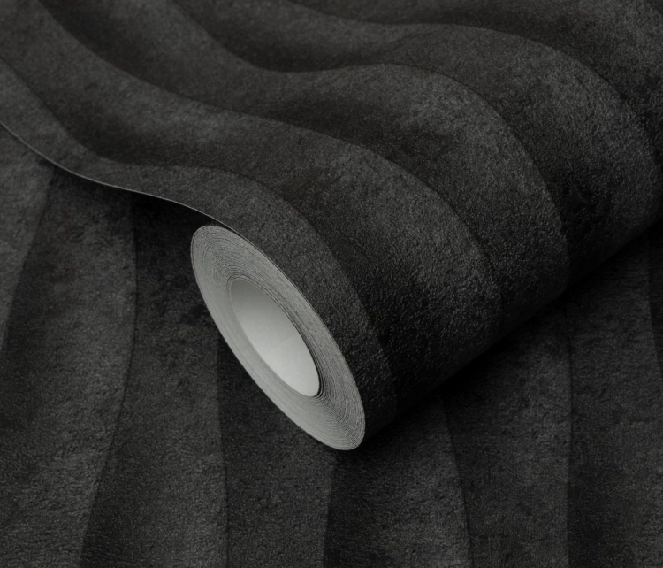 Tapeta na flizeline 10523-15 Erismann Fashion for Walls 5 czarny beton architektoniczny fale