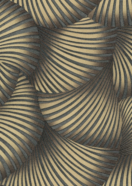 Tapeta na flizeline 10525-15 Erismann Fashion for Walls 5 wzór geometryczny metaliczny czarno złoty