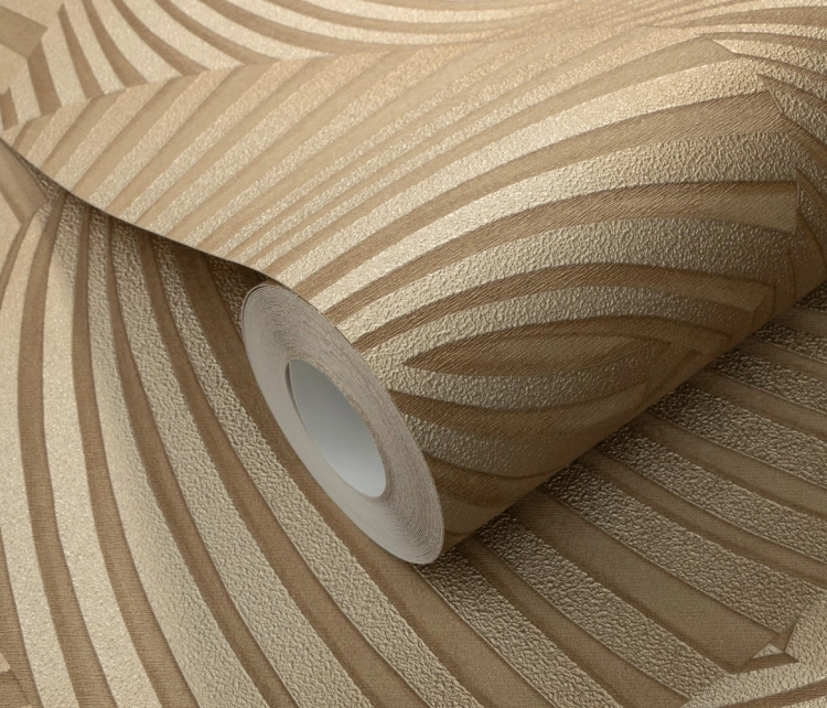 Tapeta na flizeline 10525-30 Erismann Fashion for Walls 5 wzór geometryczny złoty wachlarze