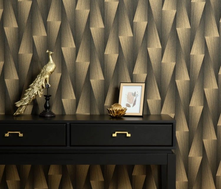 Tapeta wzór geometryczny 3D złota na flizeline 10526-15 Erismann Fashion for Walls 5