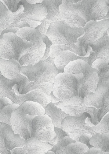 Tapeta na flizeline 10527-29 Erismann Fashion for Walls 5 srebrne liście 3D, miłorząb, wzór roślinny