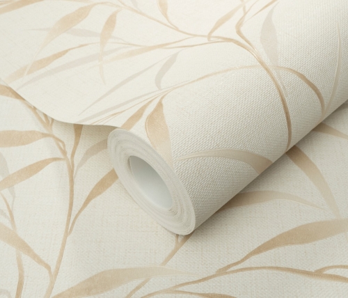 Tapeta na flizeline 10528-02 Erismann Fashion for Walls 5 beżowe liście pnącza bambus