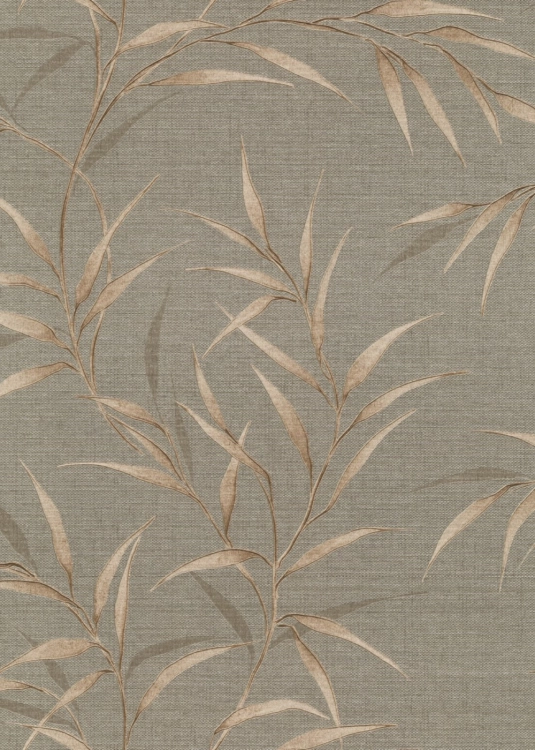 Tapeta na flizeline 10528-11 Erismann Fashion for Walls 5 liście trawy bambus szaro brązowe bure