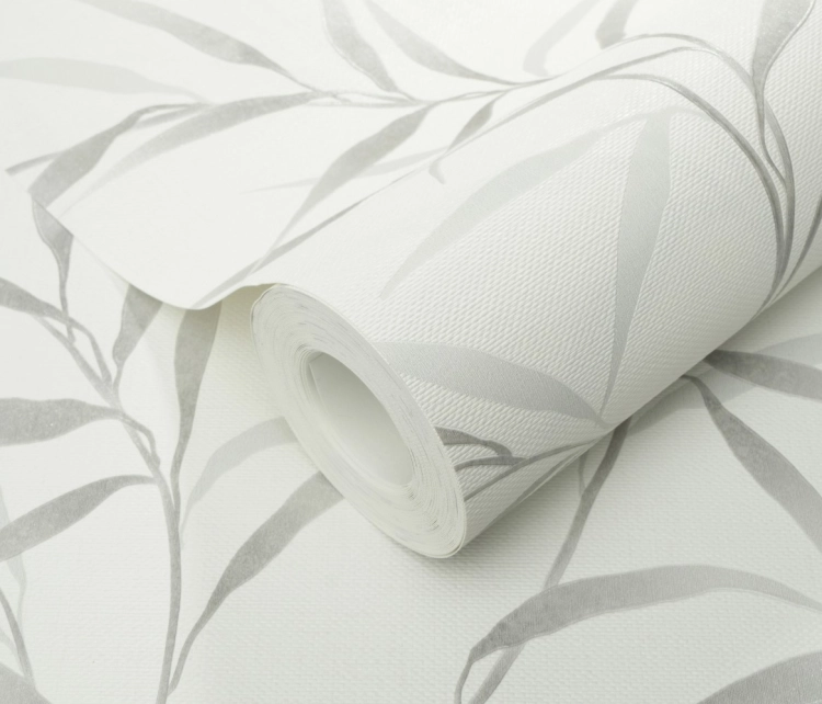 Tapeta na flizeline 10528-31 Erismann Fashion for Walls 5 srebrne liście bambus