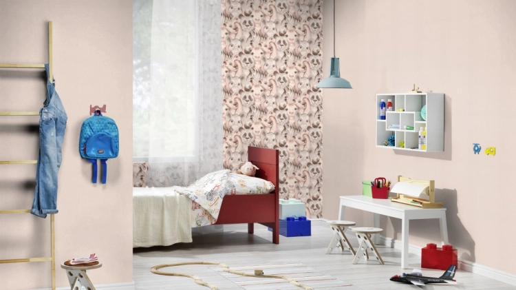 Rasch Kids World II 252828 Tapeta ścienna jednokolorowa beżowa