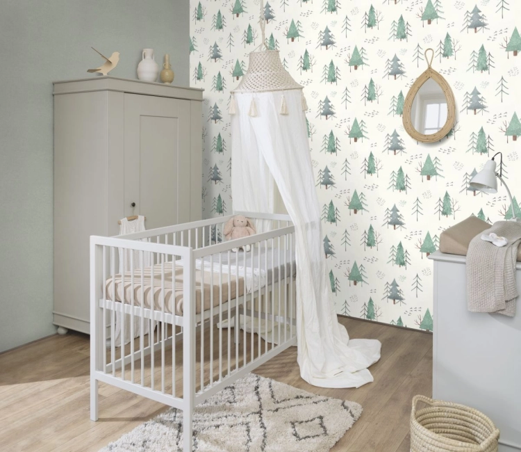 Rasch Kids World II 252835 Tapeta ścienna jednokolorowa zielony