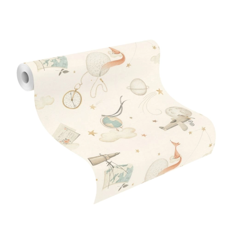 Tapeta flizelinowa 302219 Rasch Kids World II Mały książę lisek planety