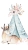 367911 Fototapeta Rasch Kids World_II sarna jeleń namiot tipi niebieski