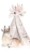 Fototapeta flizelinowa sarna tipi namiot 367904 Rasch Kids World II