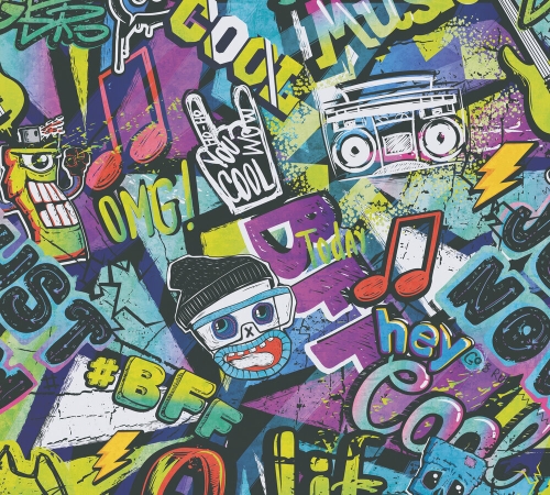 Tapeta flizelinowa graffiti bez PCV 77142-1 AS Creation Lilly + Luis