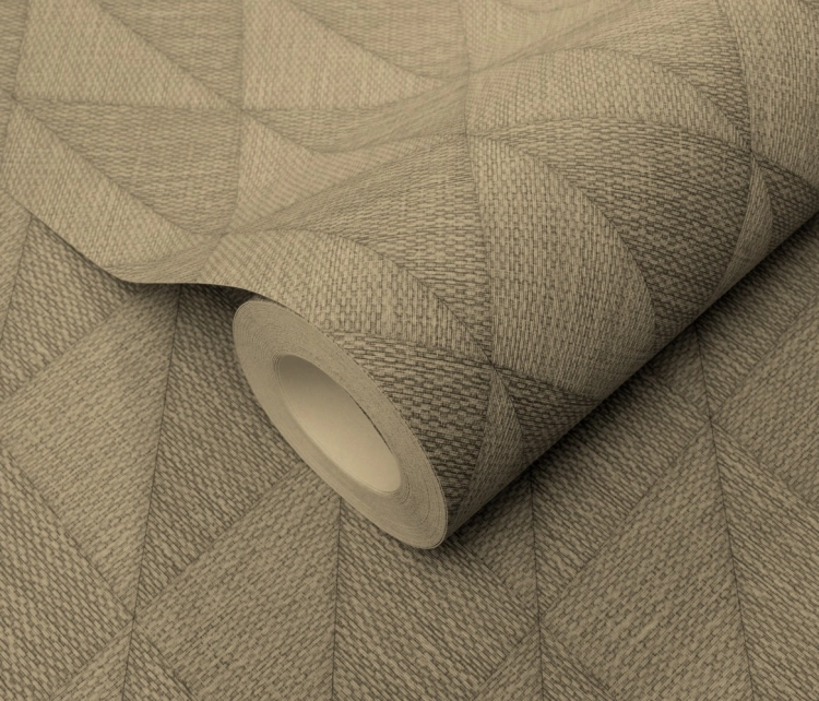 Tapeta na flizeline 10524-20 Erismann Fashion for Walls 5 brązowe romby, wzór geometryczny, tweed