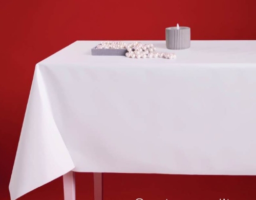 Cerata plamoodporna Obrus z PCV na włókninie biała bez wzoru Ergis 7752601