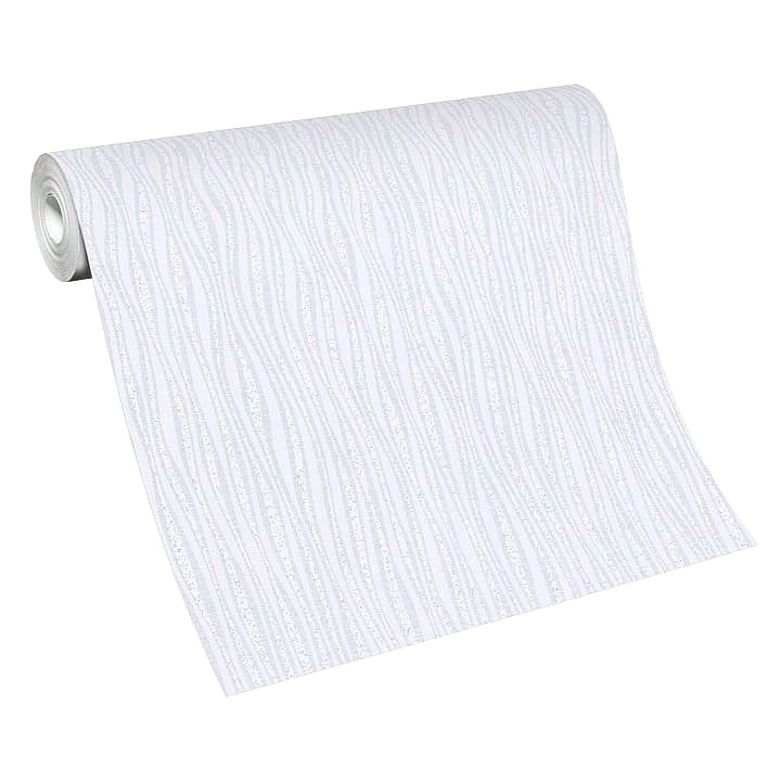 Tapeta ścienna białe fale wytłaczane z brokatem 10354-01 Erismann