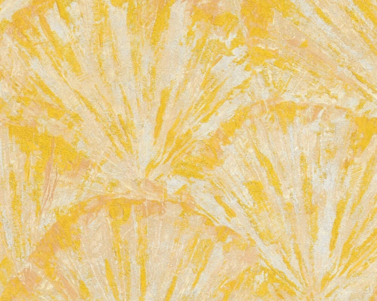 Tapeta żółte wachlarze liście na flizelinie 78198-4 AS Creation