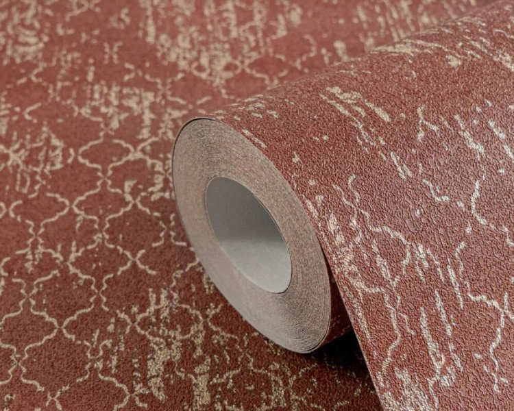 Tapeta ornament delikatny na flizelinie 78672-3 AS Creation bordowo złoty