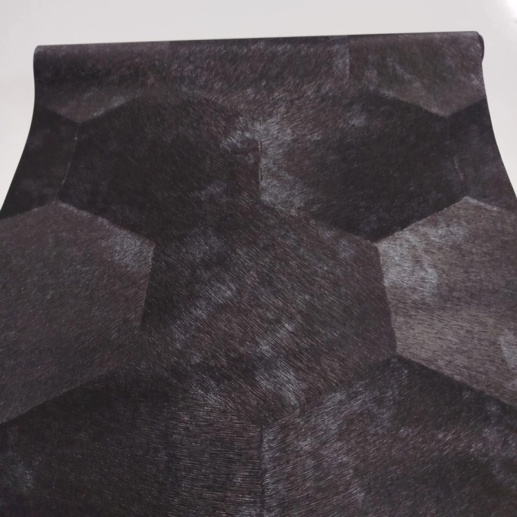 Tapeta heksagon glamour satynowa czarna na flizelinie JS020 wzór geometryczny
