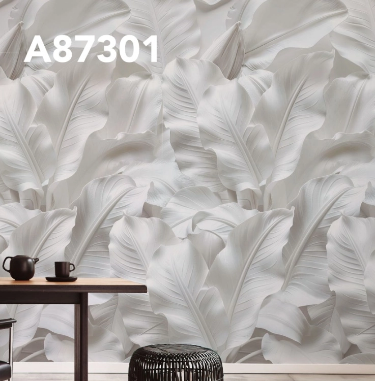 Fototapeta Mural A87301 białe liście bananowca duże liście Grandeco