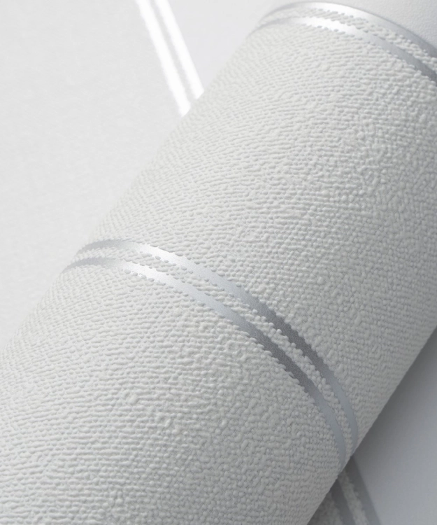 Tapeta biało srebrne pasy na flizelinie 10620-10 Erismann Modern Balance