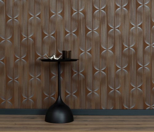 Tapeta brązowy wzór geometryczny na flizelinie 10611-11 Erismann Elle Decoration 5