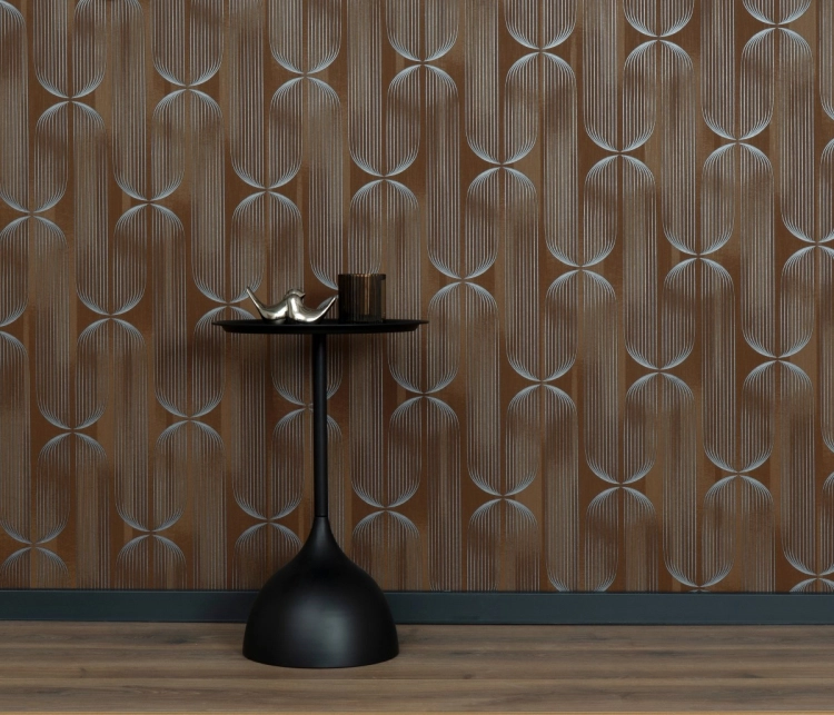 Tapeta brązowy wzór geometryczny na flizelinie 10611-11 Erismann Elle Decoration 5