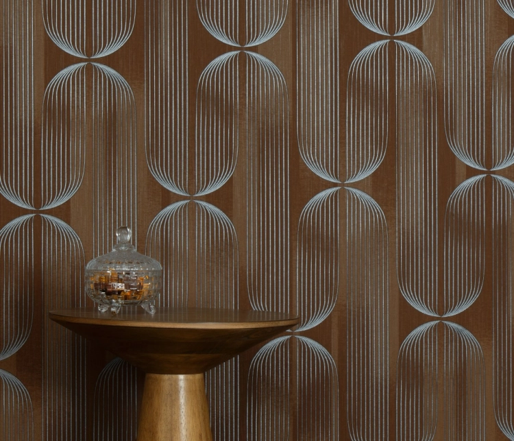 Tapeta brązowy wzór geometryczny na flizelinie 10611-11 Erismann Elle Decoration 5
