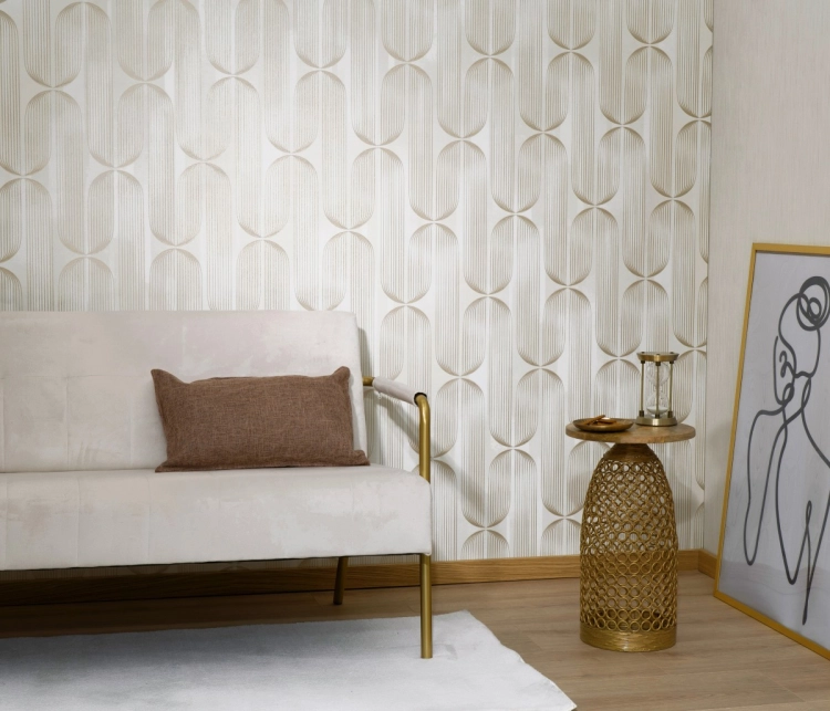 Tapeta złoty wzór geometryczny na flizelinie 10611-14 Erismann Elle Decoration 5