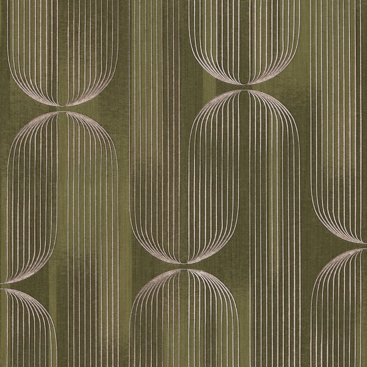 Tapeta zielony wzór geometryczny na flizelinie 10611-45 Erismann Elle Decoration 5