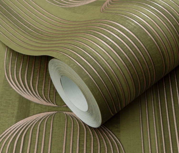 Tapeta zielony wzór geometryczny na flizelinie 10611-45 Erismann Elle Decoration 5