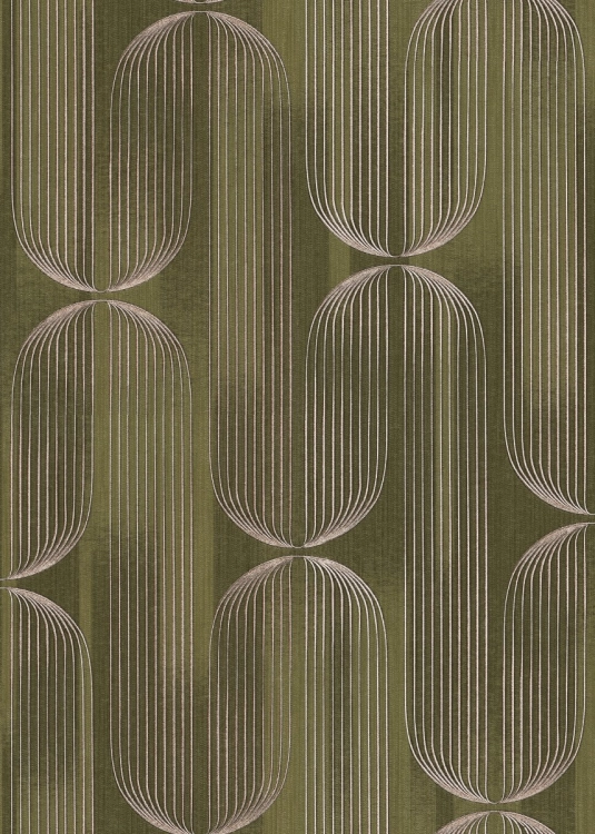 Tapeta zielony wzór geometryczny na flizelinie 10611-45 Erismann Elle Decoration 5