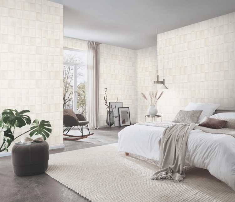 Tapeta kremowe kwadraty na flizelinie 10613-14 Erismann Elle Decoration 5