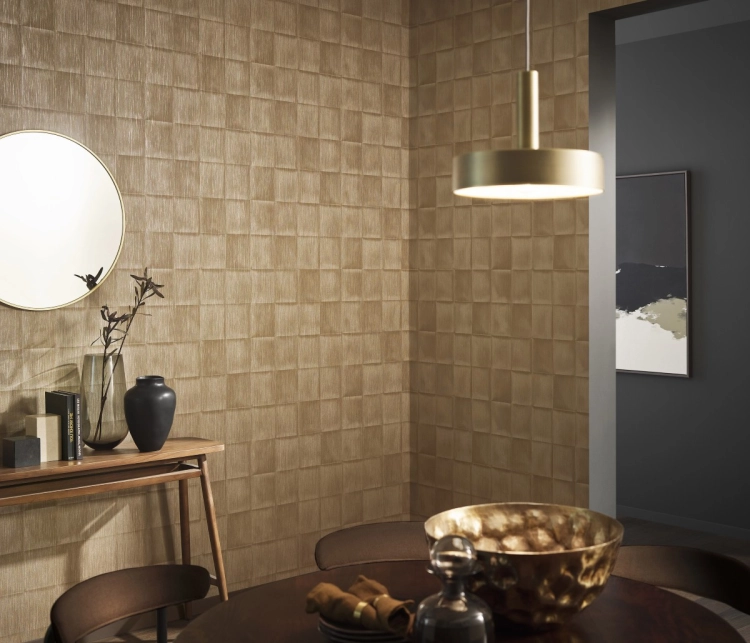 Tapeta złote kwadraty na flizelinie 10613-30 Erismann Elle Decoration 5