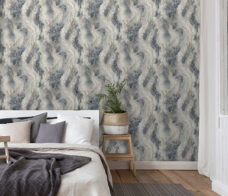 Tapeta granatowy marmur na flizelinie 10614-10 Erismann Elle Decoration 5