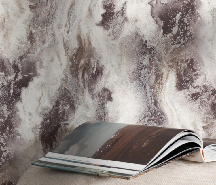 Tapeta śliwkowy marmur na flizelinie 10614-45 Erismann Elle Decoration 5