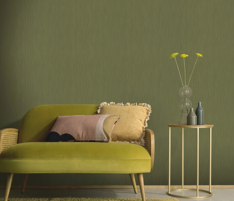 Tapeta zielony prążek na flizelinie 10615-07 Erismann Elle Decoration 5
