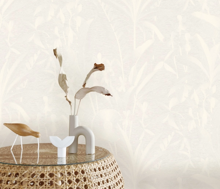 Tapeta kremowe kwiaty liście na flizelinie 10654-14 Erismann Elle Decoration 5