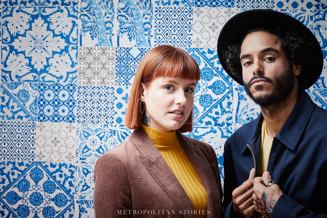 Tapeta ścienna AS Metropolitan Stories 36923-1, tapeta w biało-niebieską kaflę, terakotę, decor 3D, styl marokański