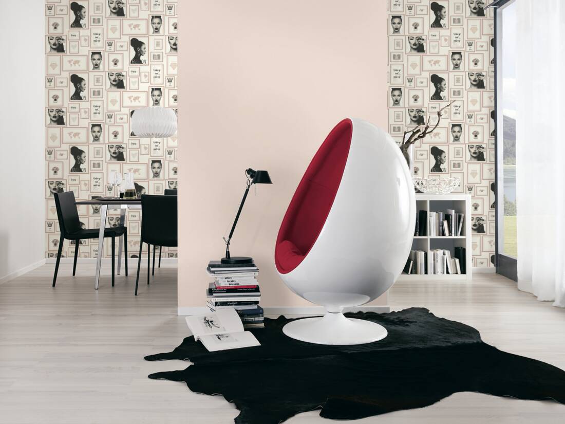 Trendwall 2 36932-4 Tapeta ścienna AS, okładzina flizelinowa jednolita pastelowy róż, tekstura tkaniny