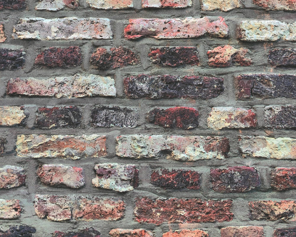 Tapeta AS Il Decoro 36281-1, tapeta ścienna na flizelinie w starą paloną cegłę 3D, kolor czarny czerwony, styl loftowy, tapeta do pokoju, przedpokoju