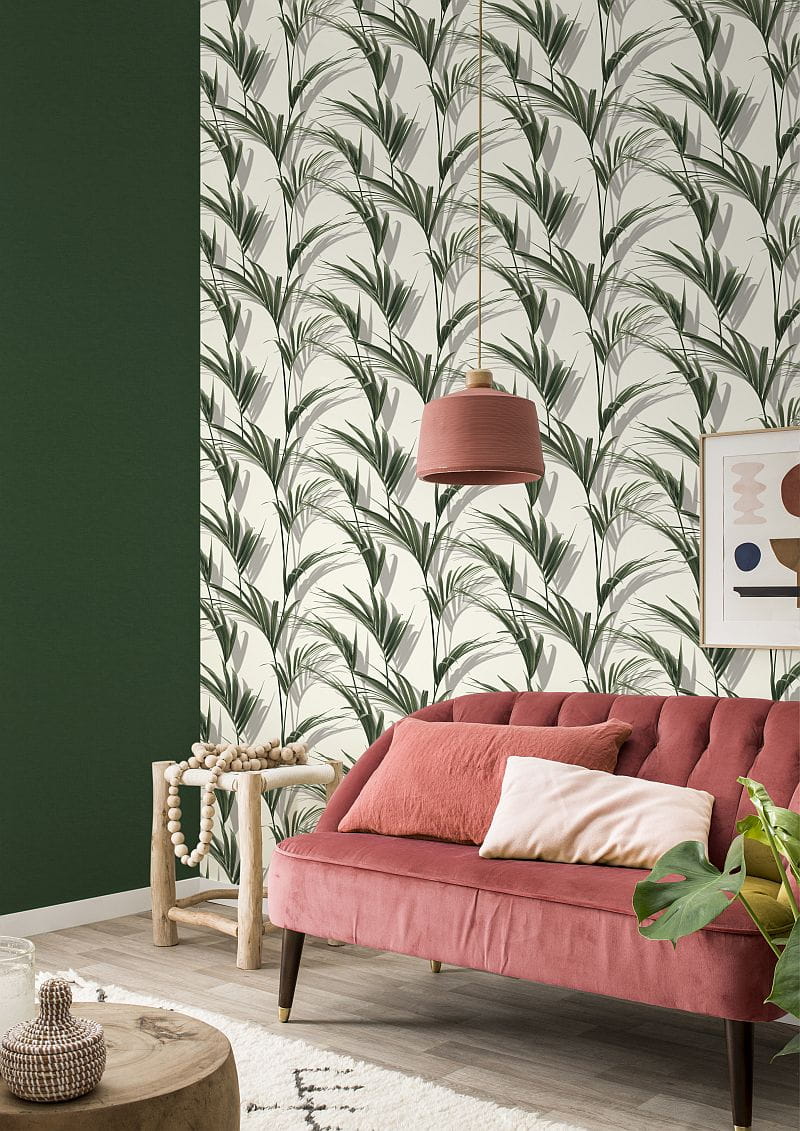 tapeta Rasch Freundin III 465112, tapeta w palmowe liście 3D