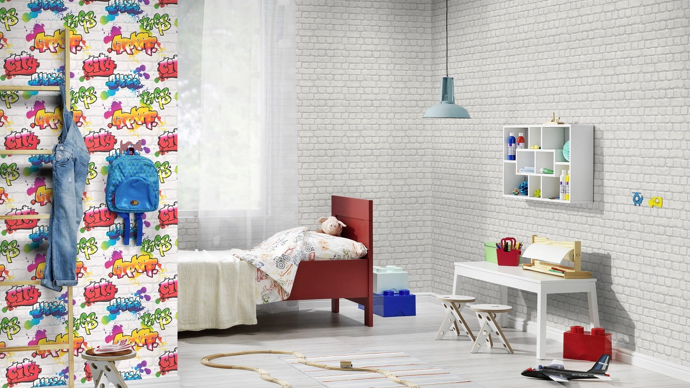 biała cegła, mur, tapeta 3D, tapeta 226713