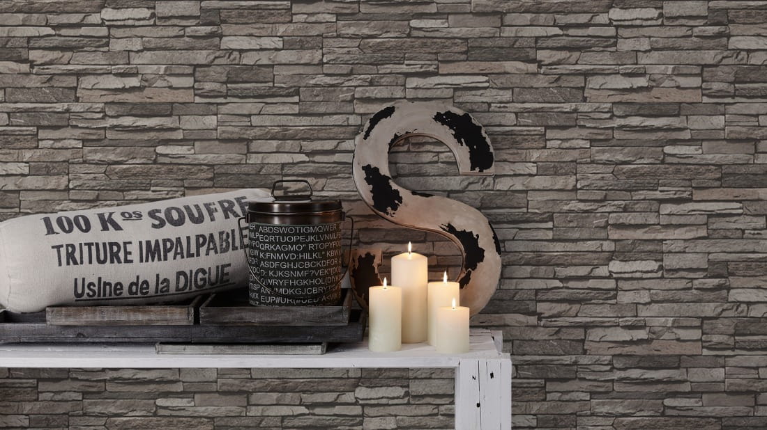 Tapeta ścienna AS Creation 95833-1, tapeta w kamień 3D, łupek, piaskowiec, szary, do pokoju, kuchni, przedpokoju