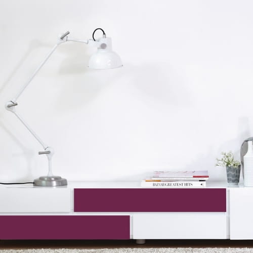 D-C-Fix 200-3243 45cm okleina samoprzylepna, jednokolorowa, jagodowy połysk, dekoracyjna, folia samoprzylepna na meble, drzwi, blat kuchenny, parapet