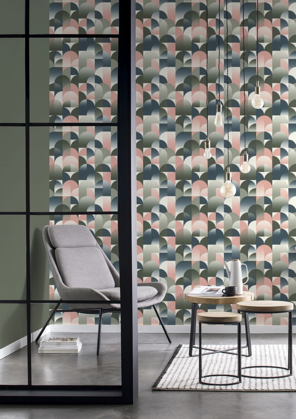 Tapeta Rasch Primavera 640564, tapeta wzór geometryczny, półkola