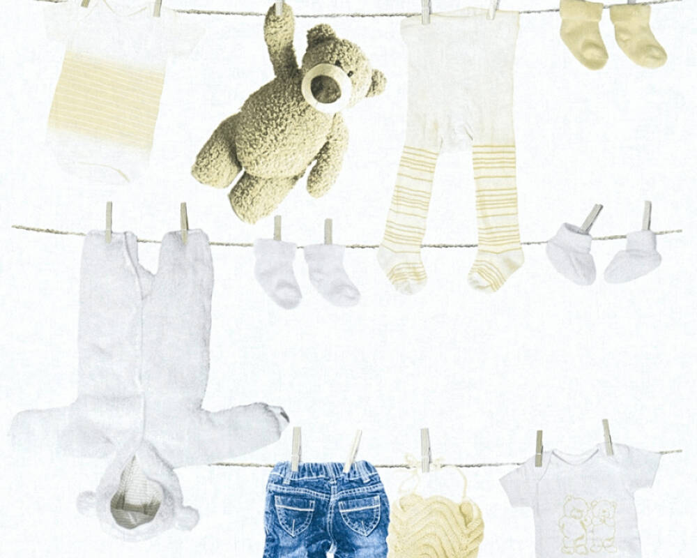 Tapeta AS Little Stars 35844-1, tapeta dziecięca, tapeta w misie, ubranka dziecięce