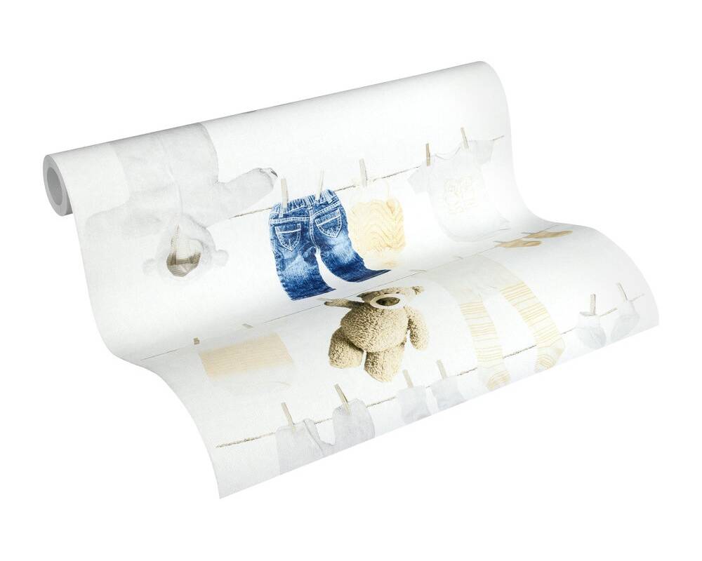 Tapeta AS Little Stars 35844-1, tapeta dziecięca, tapeta w misie, ubranka dziecięce