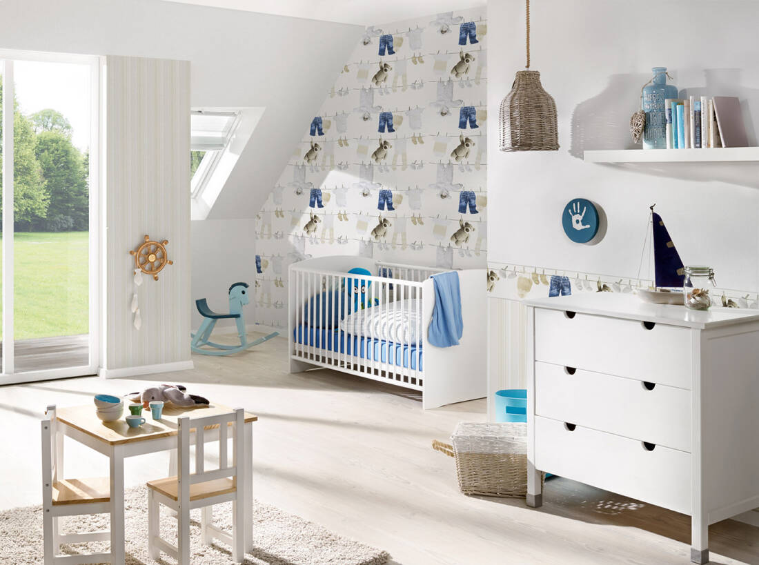 Tapeta AS Little Stars 35844-1, tapeta dziecięca, tapeta w misie, ubranka dziecięce