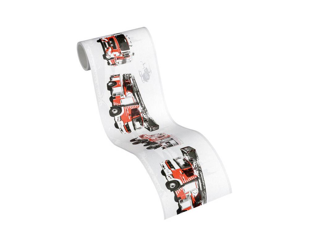 Pasek/Tapeta AS Little Stars 35814-1, tapeta dziecięca, wozy strażackie, auta, helikoptery