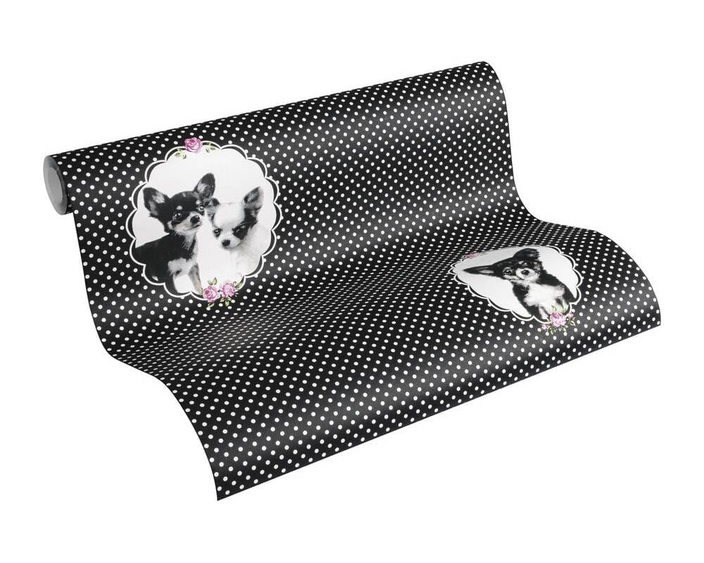 Tapeta AS Little Stars 35851-2, tapeta dziecięca, tapeta w kropki, tapeta w pieski