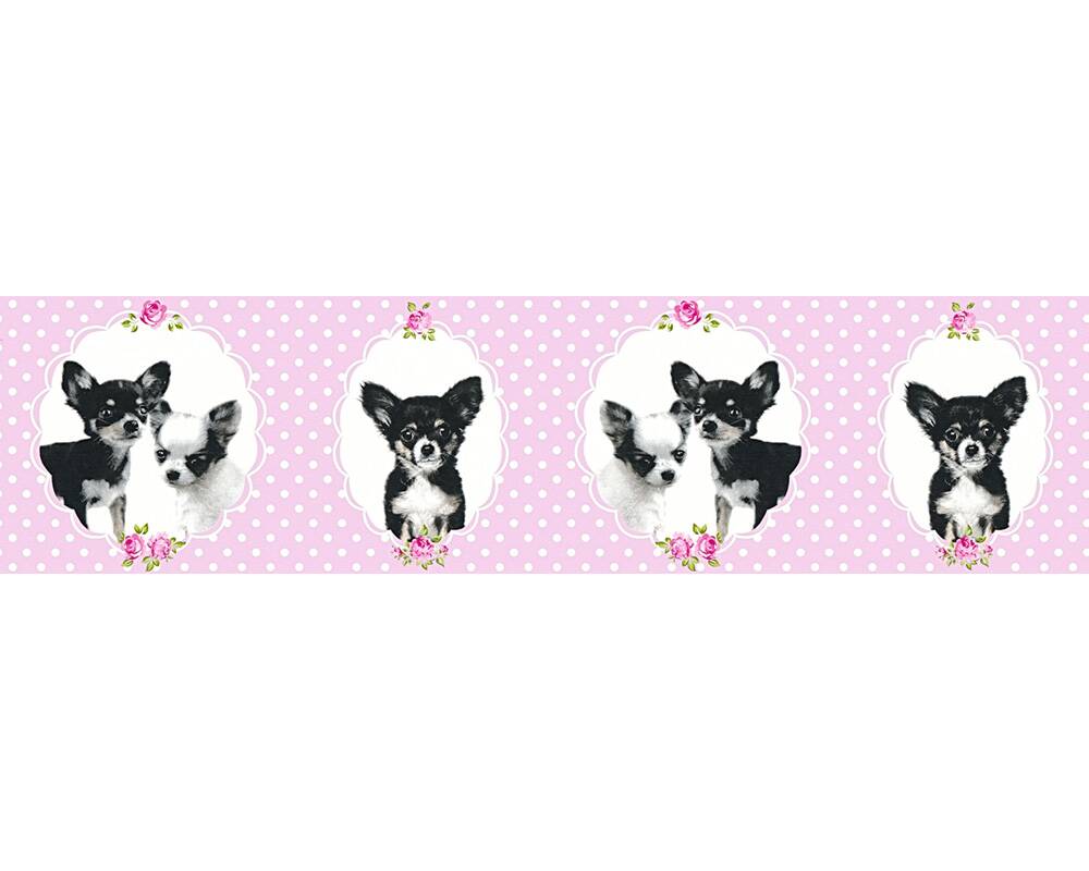 Pasek/Tapeta AS Little Stars 35850-2, tapeta dziecięca, tapeta w kropki, tapeta w pieski