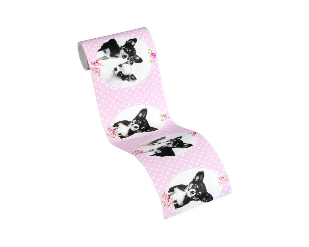 Pasek/Tapeta AS Little Stars 35850-2, tapeta dziecięca, tapeta w kropki, tapeta w pieski